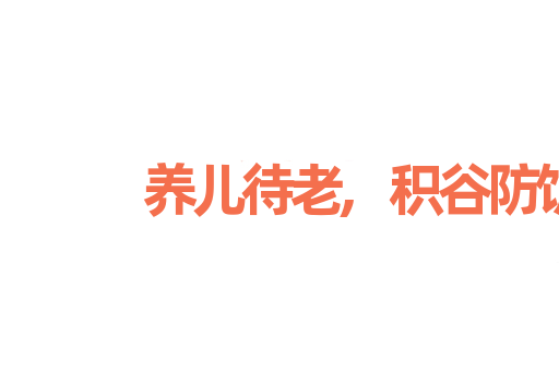 养儿待老,积谷防饥