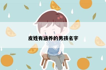 皮姓有涵养的男孩名字