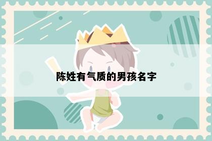 陈姓有气质的男孩名字