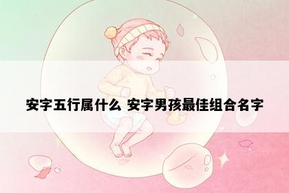安字五行属什么 安字男孩最佳组合名字